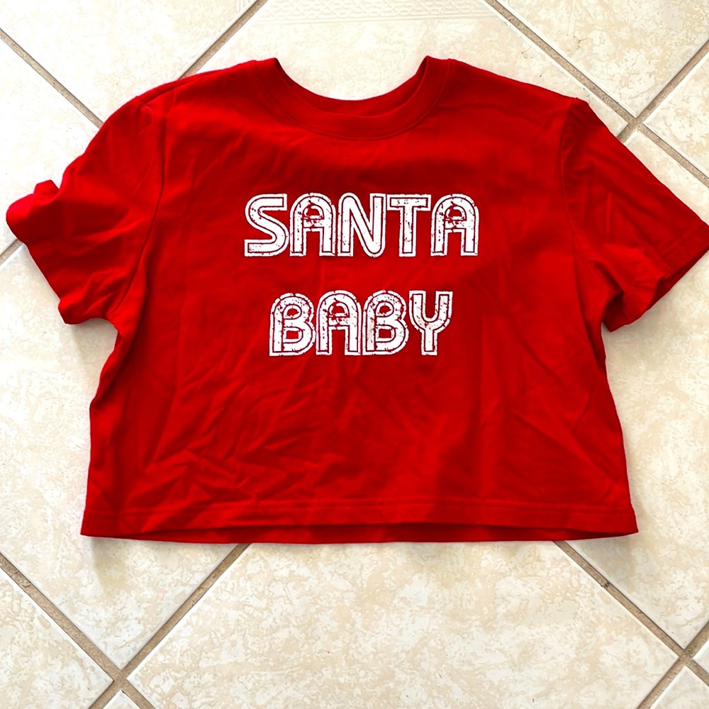 Santa Baby Crop Top Size Medium
